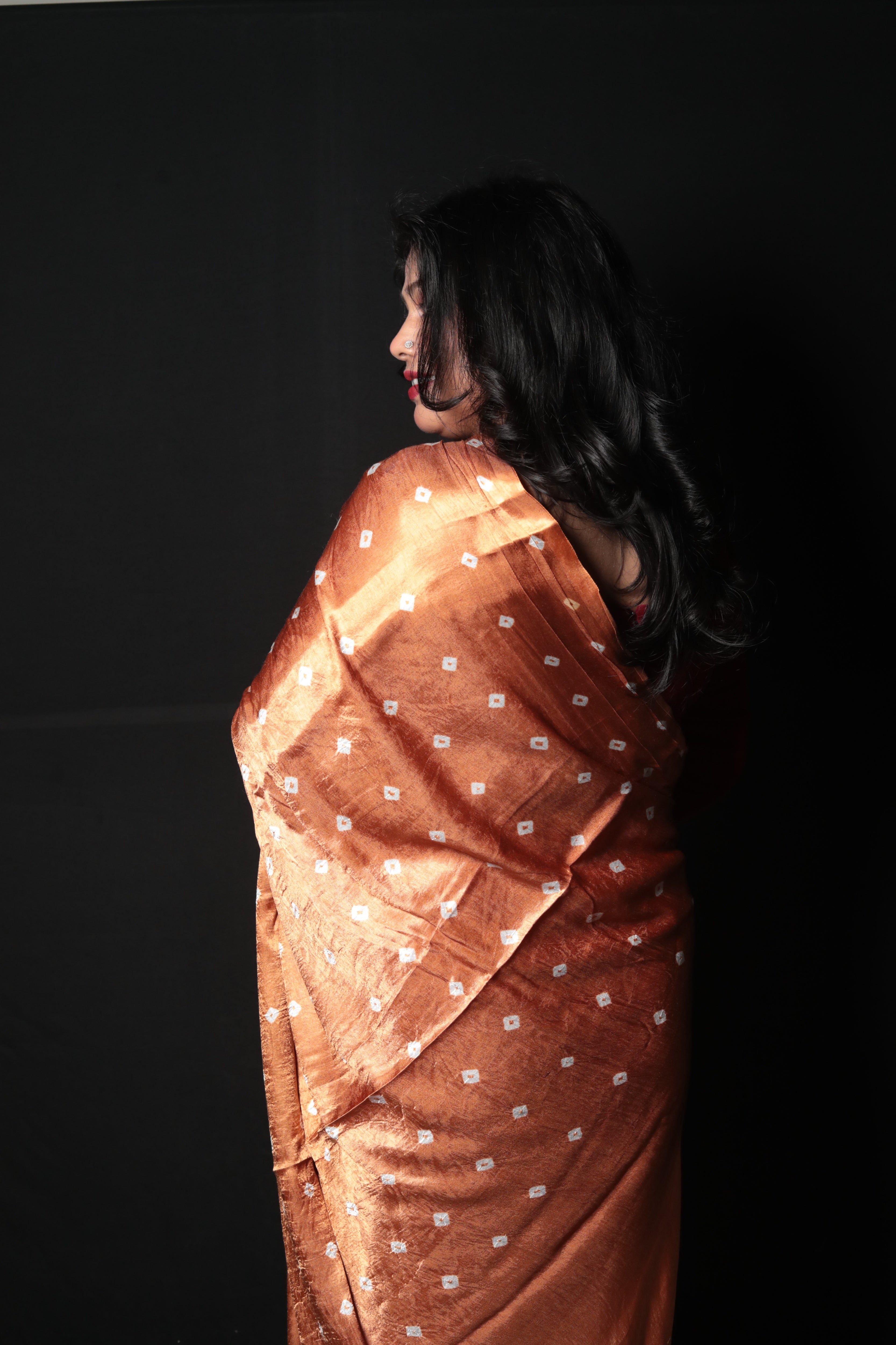 Pure Gajji Silk Bandhani Saree