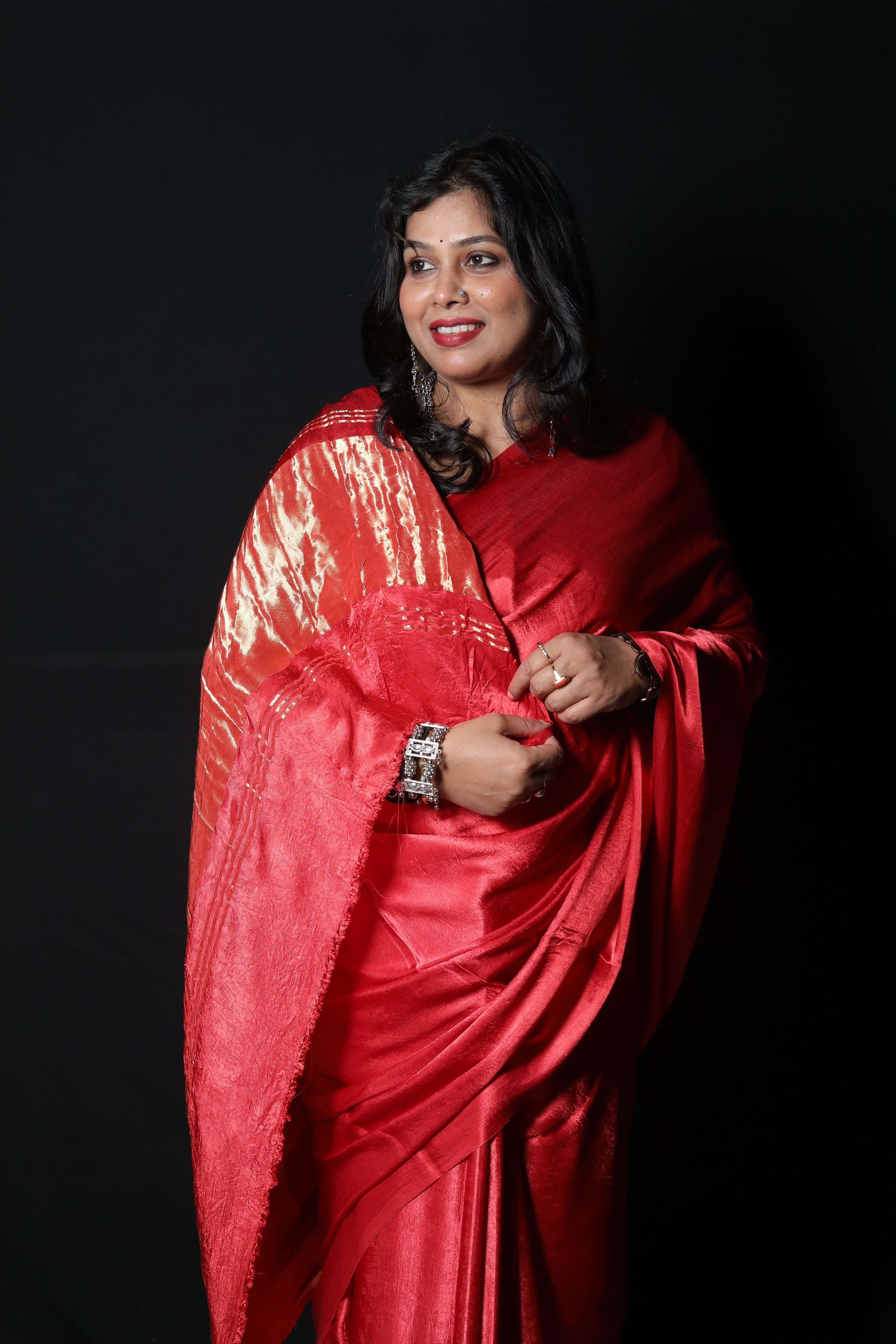 Pure Gajji Silk Saree with Zari Palla