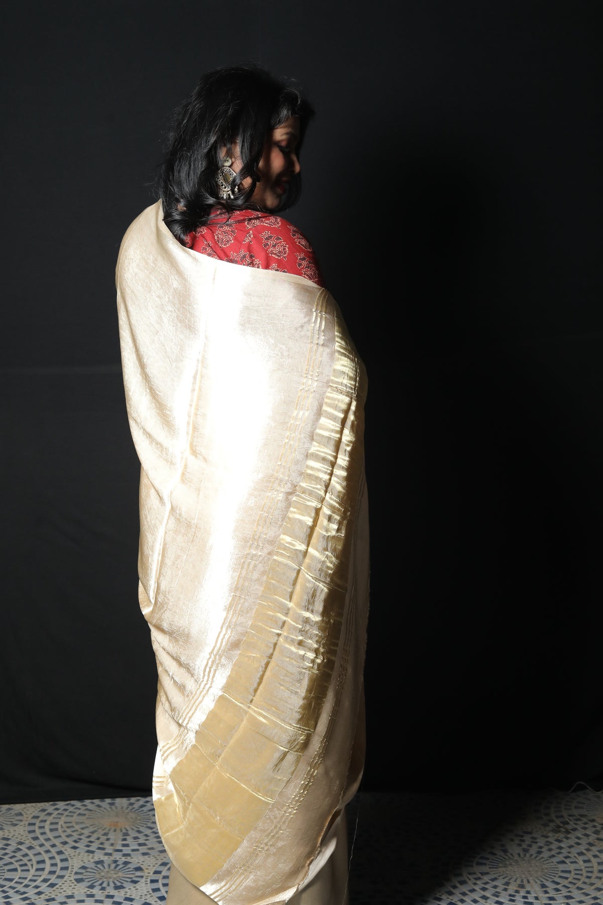 Pure Gajji Silk Saree with Zari Palla