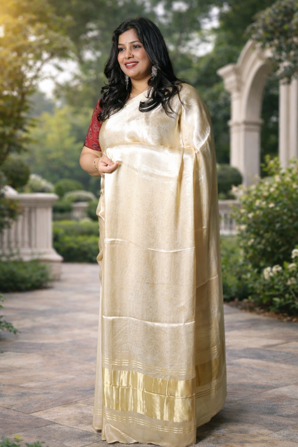 Pure Gajji Silk Saree with Zari Palla